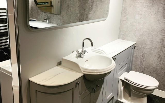 16 - Knaresborough Plumbing Supplies - Illuminated LED mirror, Fitted Unit with a Basin and Back-to-wall Toilet